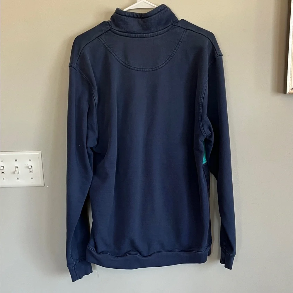 Chubbies Navy and Teal 1/4 Zip Sweater - Picture 3 of 3